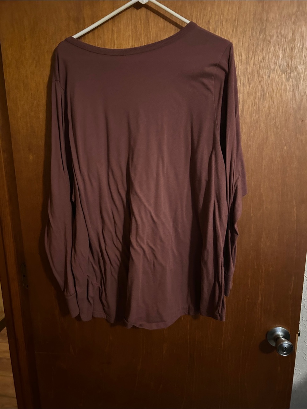 torrid Mauve-Brown V-Neck Long Sleeve Tee - Picture 2 of 2